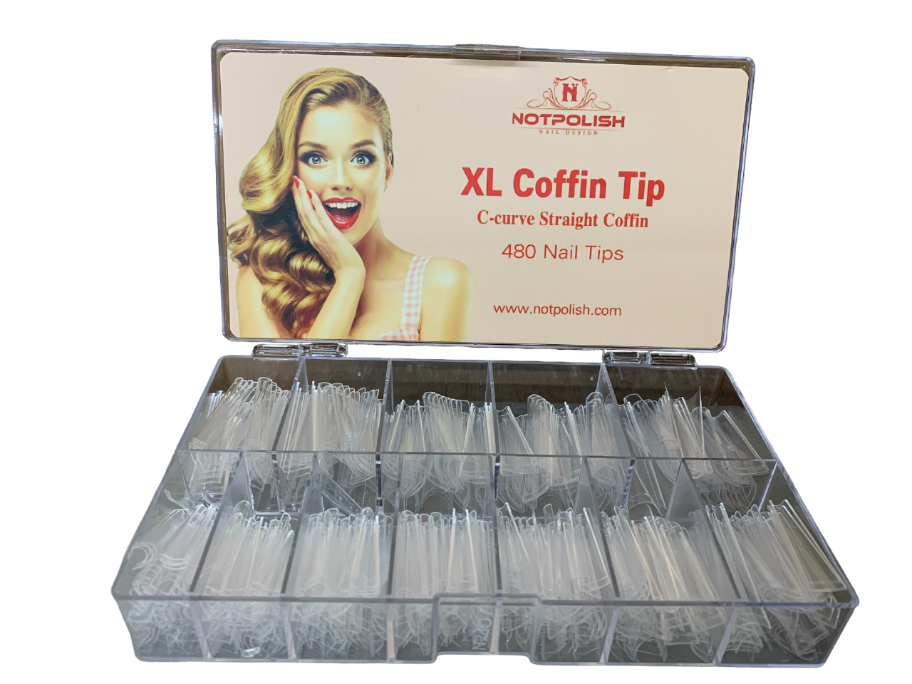 Not Polish C-Curve Straight Coffin Tip Box